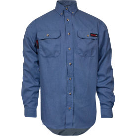 TECGEN Select Flame Resistant Work Shirt, 2XL, Light Blue, TCG01190225