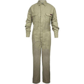 Women's Flame Resistant Coverall, M, Tan, Size M view 2