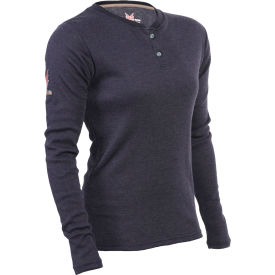 DRIFIRE® Womens Tecgen Flame Resistant Henley Shirt 2XL Regular Navy