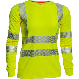 DRIFIRE® Womens Flame Resistant Hi-Vis T-Shirt 2XL Regular Fluorescent Yellow