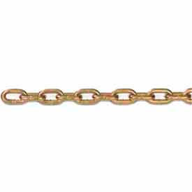 Peerless Industrial Group 5440355 Peerless™ 5440355 5/16" Transport Chain - 100 Feet/Pail - Gold image.