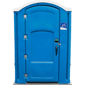 Poly Portables Llc 2132A Satellite Industries Liberty ADA Spacious,Wheelchair Accessible Restroom, 62"Wx62"Dx91"H, Royal Blue image.