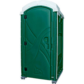 Poly Portables Llc 8405A Satellite Industries Axxis Portable Restroom, Green 47"L x 43"W x 92"H - 8405A image.
