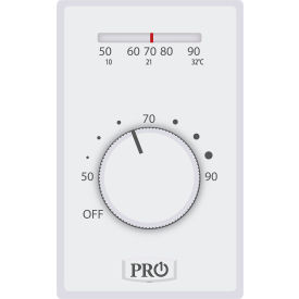 PRO1 IAQ INC T501ML4 PRO1 IAQ Line Voltage Thermostat, Electric Heat, Mechanical, 4 Wire, Non-Programmable, Heat Only image.