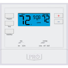 PRO1 IAQ INC T605-2 PRO1 IAQ Low Voltage Thermostat, Programmable, 7 Day or 5/1/1, 1H/1C, Single Stage image.