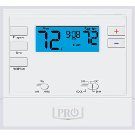 PRO1 IAQ INC T625-2 PRO1 IAQ Low Voltage Thermostat, Programmable, 7 Day or 5/1/1, 1H/1C or 2H/1C image.