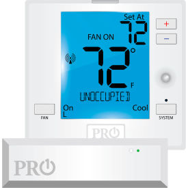 PRO1 IAQ INC T731WO PRO1 IAQ Wireless PTAC Thermostat, Programmable with Occupancy Sensor, 2H/1C or 1H/1C image.