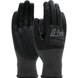Pip Industries 16-351/L G-Tek® PolyKor® Seamless Knit Blended CR Gloves, Nitrile Coated, ANSI A5, L, Black, 1 Pair image.