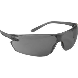 Pip Industries 250-14-0001 Zenon Ultra-Lyte® Anti-Scratch Frameless Safety Glasses, Gray Lens, Gray Temple, Pack of 12 image.