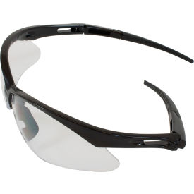 Pip Industries 250-AN-10110 Anser™ Anti-Scratch Semi-Rimless Safety Glasses, Clear Lens, Black Frame, Pack of 12 image.