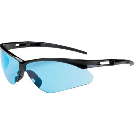 Pip Industries 250-AN-10113 Anser™ Anti-Scratch Semi-Rimless Safety Glasses, Light Blue Lens, Black Frame, Pack of 12 image.