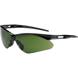Pip Industries 250-AN-10118 Anser Anti-Scratch Semi-Rimless Safety Glasses, Green IR Shade 3.0 Lens, Black Frame, Pack of 12 image.