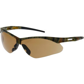 Pip Industries 250-AN-10124 Anser Anti-Fog/Anti-Scratch Semi-Rimless Safety Glasses, Brown Lens, Camouflage Frame, Pack of 12 image.