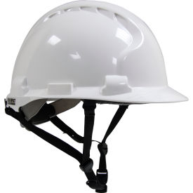 Pip Industries 280-AHS240-10 MK8 Evolution Type II Linesman Hard Hat HDPE Shell, EPS Impact Liner, Polyester Suspension, White image.