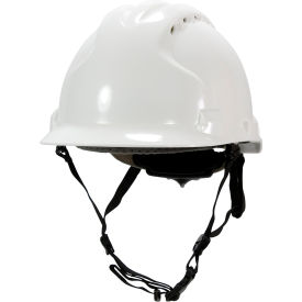 Pip Industries 280-AHS240V-10 Mk8 Evolution Linesman Hard Hat HDPE Shell, Type II EPS Impact Liner, Polyester Suspension, White image.