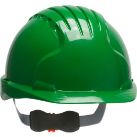 Evolution Deluxe 6151 Cap Style Hard Hat HDPE Shell, 6-Pt Polyester Suspension, Ratchet Adj., Green