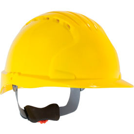 Pip Industries 280-EV6151V-20 Evolution Deluxe 6151 Standard Brim, Vented Hard Hat HDPE Shell, 6-Pt Suspension, Yellow image.