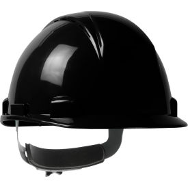 Logan Cap Style Hard Hat HDPE Shell, Vented, Type II, Short Brim, 4-Pt Suspension, Black Logan Cap Style Hard Hat HDPE Shell, Vented, Type II, Short Brim, 4-Pt Suspension, Black