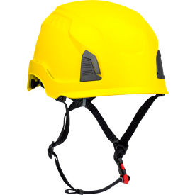 Pip Industries 280-HP1491RM-02 Traverse™ Cap Style Industrial Climbing Helmet, Non-Vented, HDPE Suspension, Yellow image.