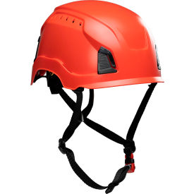 Pip Industries 280-HP1491RVM-15 Traverse™ Cap Style Industrial Climbing Helmet, Vented, HDPE Suspension, Red image.