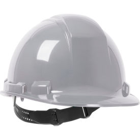 Pip Industries 280-HP241-09 Whistler Cap Style Hard Hat HDPE Shell, 4-Point Textile Suspension and Pin-Lock Adjustment, Gray image.