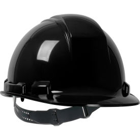 Pip Industries 280-HP241-11 Whistler Cap Style Hard Hat HDPE Shell, 4-Point Textile Suspension and Pin-Lock Adjustment, Black image.