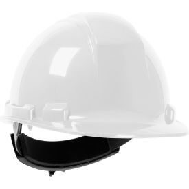 Pip Industries 280-HP241R-01 Whistler Cap Style Hard Hat HDPE Shell, 4-Point Textile Suspension, Wheel Ratchet Adjustment, White image.