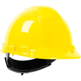 Pip Industries 280-HP241R-02 Whistler Cap Style Hard Hat HDPE Shell, 4-Point Textile Suspension, Wheel Ratchet Adjustment, Yellow image.