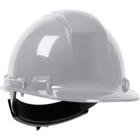 Pip Industries 280-HP241R-09 Whistler Cap Style Hard Hat HDPE Shell, 4-Point Textile Suspension, Wheel Ratchet Adjustment, Gray image.