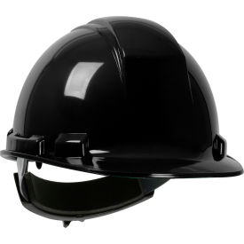Whistler Cap Style Hard Hat HDPE Shell, 4-Point Textile Suspension, Wheel Ratchet Adjustment, Black