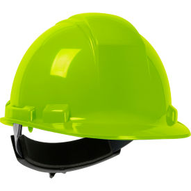 Pip Industries 280-HP241R-44 Whistler Cap Style Hard Hat HDPE Shell, 4-Pt Textile Suspension, Wheel Ratchet Adj., Hi-Vis Yellow image.