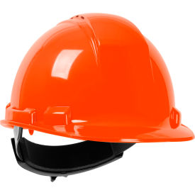 Pip Industries 280-HP241RV-03 Whistler Cap Style Hard Hat HDPE Shell, Vented 4-Pt Textile Suspension, Ratchet Adjustment, Orange image.