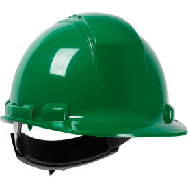 Pip Industries 280-HP241RV-04 Whistler Cap Style Hard Hat HDPE Shell, Vented 4-Pt Textile Suspension, Ratchet Adj., Dark Green image.