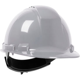 Whistler Cap Style Hard Hat HDPE Shell, Vented 4-Pt Textile Suspension, Ratchet Adjustment, Gray