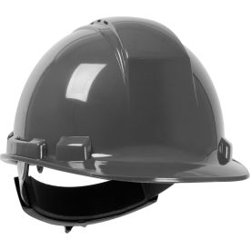 Pip Industries 280-HP241RV-14 Whistler Cap Style Hard Hat HDPE Shell, Vented 4-Pt Textile Suspension, Ratchet Adj., Dark Gray image.