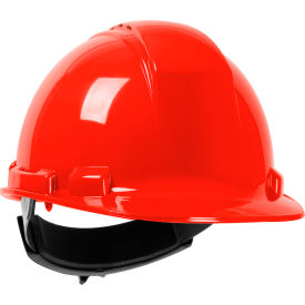 Pip Industries 280-HP241RV-15 Whistler Cap Style Hard Hat HDPE Shell, Vented 4-Pt Textile Suspension, Ratchet Adjustment, Red image.