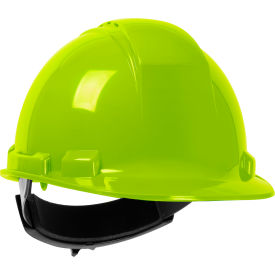 Pip Industries 280-HP241RV-44 Whistler Cap Style Hard Hat HDPE Shell, Vented 4-Pt Textile Suspension, Ratchet Adj., Hi-Vis Yellow image.