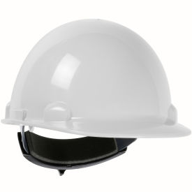 Pip Industries 280-HP341R-01 Dynamic Dom Cap Style Dome Hard Hat HDPE Shell, 4-PT Suspension, Rachet Adjustment, White image.