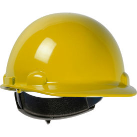 Pip Industries 280-HP341R-02 Dynamic Dom Cap Style Dome Hard Hat HDPE Shell, 4-PT Suspension, Rachet Adjustment, Yellow image.