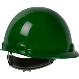 Pip Industries 280-HP341R-04 Dynamic Dom Cap Style Dome Hard Hat HDPE Shell, 4-PT Suspension, Rachet Adjustment, Dark Green image.