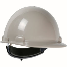 Pip Industries 280-HP341R-09 Dynamic Dom Cap Style Dome Hard Hat HDPE Shell, 4-PT Suspension, Rachet Adjustment, Gray image.