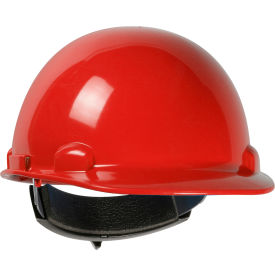 Pip Industries 280-HP341R-15 Dynamic Dom Cap Style Dome Hard Hat HDPE Shell, 4-PT Suspension, Rachet Adjustment, Red image.