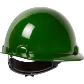 Pip Industries 280-HP341R-74 Dynamic Dom Cap Style Dome Hard Hat HDPE Shell, 4-PT Suspension, Rachet Adjustment, Green image.