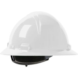 Pip Industries 280-HP641R-01 Kilimanjaro Full Brim Hard Hat HDPE Shell, 4-Pt Nylon Webbing Cradle, Ratchet Adjustment, White image.