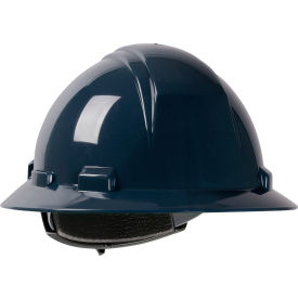 Pip Industries 280-HP641R-08 Kilimanjaro Full Brim Hard Hat HDPE Shell, 4-Pt Nylon Webbing Cradle, Ratchet Adjustment, Navy image.