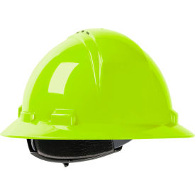 Pip Industries 280-HP641RV-44 Kilimanjaro Full Brim Hard Hat HDPE Shell, Vented, 4-Pt Suspension, Ratchet Adjustment, Hi-Vis Ylw image.