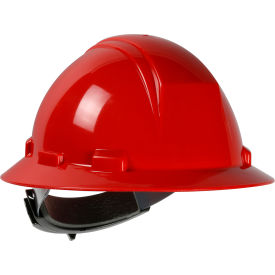 Pip Industries 280-HP642R-15 Kilimanjaro Type II Full Brim Hard Hat HDPE Shell, 4-Pt Textile Suspension, Ratchet Adjustment, Red image.