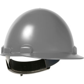 Stromboli Cap Style Dome Hard Hat ABS/Polycarbonate Shell, 4-PT Suspension, Rachet Adjustment, Gray