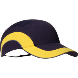 Pip Industries 282-ABR170-52 HardCap A1+ Baseball Style Bump Cap HDPE Protective Liner W/Adjustable Back, Yellow image.