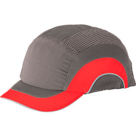 Pip Industries 282-ABS150-62 HardCap A1+ Baseball Style Bump Cap HDPE Protective Liner W/Adjustable Back, Short Brim, Red image.